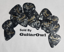 FENDER HEAVY GUITAR PICKS BLACK MOTO  351 CELLULOID 18 PICKS MADE IN THE USA