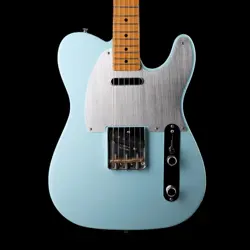 USED FENDER VINTERA '50S TELECASTER MODIFIED DAPHNE BLUE WITH GIG BAG
