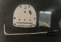 GENUINE FENDER PANORAMA JAZZMASTER JAGUAR TREMOLO SYSTEM CHROME BLACK TIP ARM!