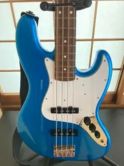 FENDER JAPAN JAZZ BASS 2013 ELECTRIC BASS GUITAR BLUE WITH SOFT CASE