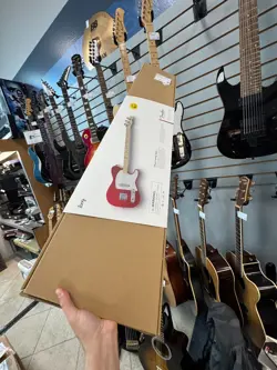 FENDER X LOOG TELECASTER ELECTRIC GUITAR RED 3-STRING - NEW WITH BOX