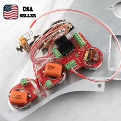 SOLDERLESS BRASS SHAFT POT CUSTOM DUAL TONE WIRING HARNESS FOR FENDER STRAT