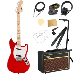 SQUIER BY FENDER SONIC MUSTANG MN TOR WITH VOX AMP 11-PIECE BEGINNER'S SET