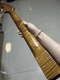 AAAAA STAINLESS STEEL ROASTED FLAME MAPLE ELECTRIC GUITAR NECK FENDER START