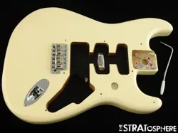 FENDER JIMMIE VAUGHAN STRAT BODY + HARDWARE, STRATOCASTER OLYMPIC WHITE