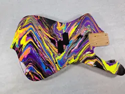 FINISHED MULTICOLOR ALDER ICEMAN P BASS GUITAR BODY - FITS FENDER NECKS J2111