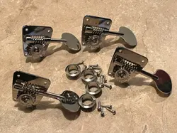 SET GOTOH 60S OVAL FENDER BASS TUNERS SET CHROME