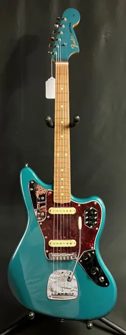 FENDER VINTERA '60S JAGUAR ELECTRIC GUITAR OCEAN TURQUOISE FINISH W/ GIG BAG