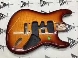 FENDER MIM PLAYER SERIES STRATOCASTER ELECTRIC GUITAR BODY FLAME REPAIRED