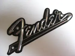 VINTAGE FENDER GUITAR AMPLIFIER LOGO PLATE PART FOR PROJECT UPGRADE