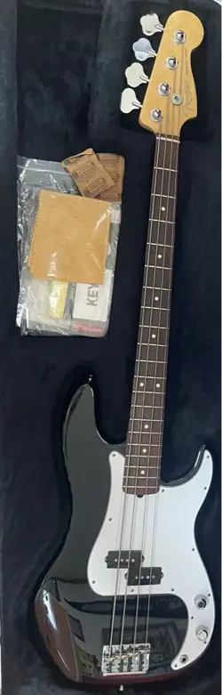 ELECTRIC BASS GUITAR FENDER USA AMERICAN STANDARD 2012 BLACK S/N US12027684