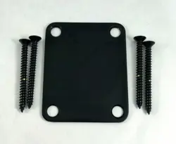 GOTOH NBS-3B BLACK NECK ATTACHMENT PLATE WITH SCREWS FENDER-STYLE MADE IN JAPAN