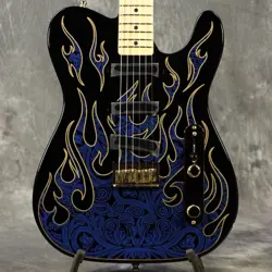 FENDER JAMES BURTON TELECASTER BLUE PAISLEY FLAMES