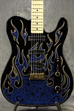 BLUE PAISLEY FLAMES