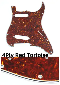 PARTS FOR US FENDER 11 SCREW STANDARD SS STRAT GUITAR PICKGUARD,RED TORTOISE