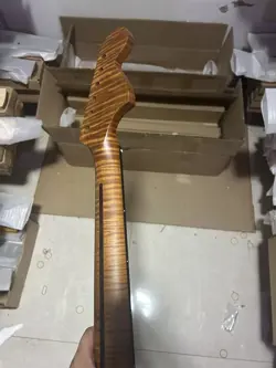 LEFT BIG HEAD 22 FRET ROASTED FLAME MAPLE ELECTRIC GUITAR NECK FENDER ST REPLACE