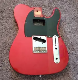 TELE ELECTRIC GUITAR BODY FENDER TELECASTER BRIDGE, CONTROL PLATE, WARMOTH GUARD