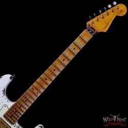 FENDER CUSTOM SHOP WILD WEST WHITE LIGHTNING STRATOCASTER HSH FLOYD ROSE
