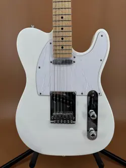 CUSTOM NEW WHITE TL ELECTRIC GUITAR, SOLID BODY MAPLE NECK  WHITE FENDER SILVER