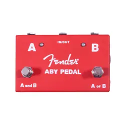 NEW FENDER 2-SWITCH ABY PEDAL - RED