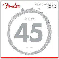 FENDER 9050L STAINLESS STEEL FLATWOUND ELECTRIC BASS STRINGS