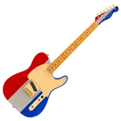 FENDER LIMITED EDITION BUCK OWENS TELECASTER RED SILVER AND BLUE SPARKLE
