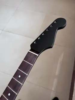 ROSEWOOD 22FRETS BLACK COLOR GLOSS FINISH MAPLE ELECTRIC GUITAR NECK FOR FENDER