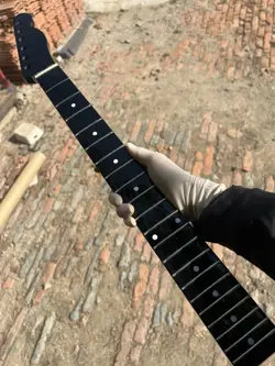STAINLESS STEEL 21FRET BLACK FENDER TELE LUSTER MAPLE ELECTRIC GUITAR NECK PARTS