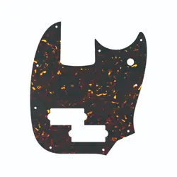 PARTS PARTS FOR FENDER / PLAYER II MUSTANG BASS GUITAR PICKGUARD, BROWN TORTOISE