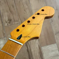 ROASTED MAPLE STRAT NECK NITRO SATIN STRATOCASTER FITS WARMOTH & FENDER SM02B6