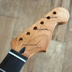 UNFINISHED ROASTED MAPLE ROSEWOOD STRAT GUITAR NECK FITS WARMOTH & FENDER SRU4