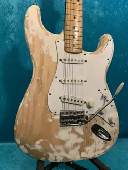 VINTAGE 1975 1976 FENDER STRATOCASTER OLYMPIC WHITE STRAT AMERICAN USA 70’S