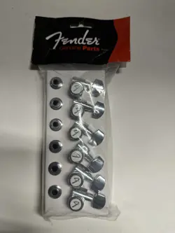 FENDER LOCKING STRATOCASTER/TELECASTER TUNING MACHINES, POLISHED CHROME NEW