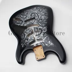 BLACK STRATOCASTER GUITAR