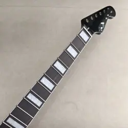 BLACK ST GUITAR NECK MAPLE 22FRET 25.5INCH ROSEWOOD INLAY FOR FENDER ST REPLACE