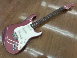 FENDER CHAR STRATO BURGUNDY STRATOCASTER TYPE SAFE DELIVERY FROM JAPAN