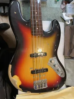 ELECTRIC BASS GUITAR FENDER CUSTOM SHOP JACO PASTORIUS TRIBUTE 2000 SUNBURST