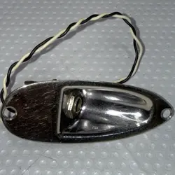 ORIGINAL FENDER JAPAN STRATOCASTER JACK PLATE CHROME, 1980S CONTEMPORARY