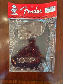 GENUINE FENDER TORTOISE STANDARD JAZZ J BASS PICKGUARD 10 HOLE P.N. 0992157000