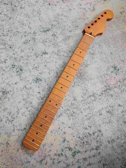 ROASTED MAPLE ELECTRIC GUITAR NECK 22 FRET NITRO SATIN FOR FENDER ST STRAT