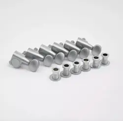 SATIN CHROME INLINE 6R GUITAR TUNING PEGS KEYS FIT IBANEZ,SCHECTER,FENDER,CORT