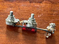 1957 SET FENDER 250K PRECISION TELECASTER DUO SONIC GUITAR BASS POTS HARNESS