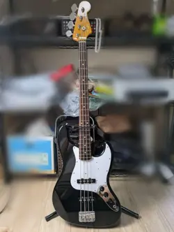FENDER JAPAN JB-STD BLACK JAZZ BASS 2017 SAFE PACKING!