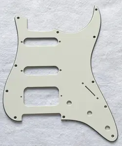FOR FENDER US STRATOCASTER HSS 11 SCREW HOLE GUITAR PICKGUARD, 3 PLY PARCHMENT