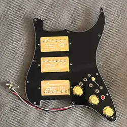PREWIRED GUITAR PICKGUARD HHH  ALNICO5 HUMBUCKER PICKUPS FOR FENDER STRATOCASTER