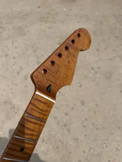 22FRETS ROASTED FLAME MAPLE MATTE ELECTRIC GUITAR NECK BONE NUT FOR FENDER