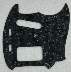 FITS FENDER KURT COBAIN MUSTANG GUITAR PICKGUARD SCRATCH PLATE,1 PLY BLACK PEARL