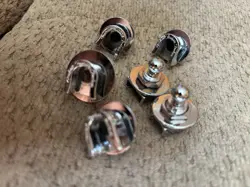 LOT OF 6 FENDER STRAP LOCKS CHROME MISSING STRAP BUTTONS