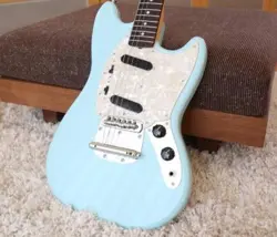 FENDER JAPAN 60S MUSTANG RW DAPHNE BLUE 2024 ELECTRIC GUITAR NEAR MINT