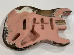 HEAVY RELIC MJT SHELL PINK NITRO 4.1 LB ALDER STRAT STRATOCASTER BODY FOR FENDER